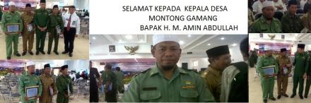 Selamat Kepada Kepala Desa Montong Gamang